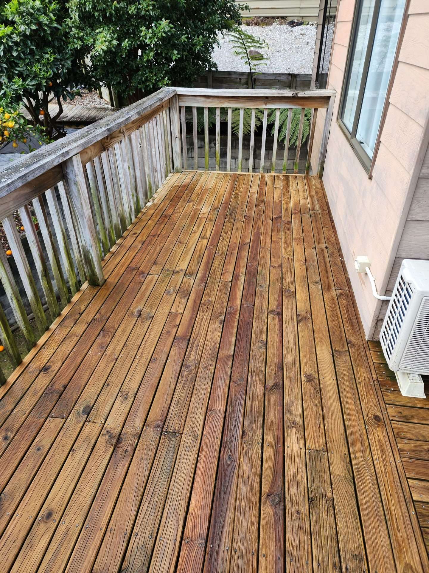 Clean deck after water blasting