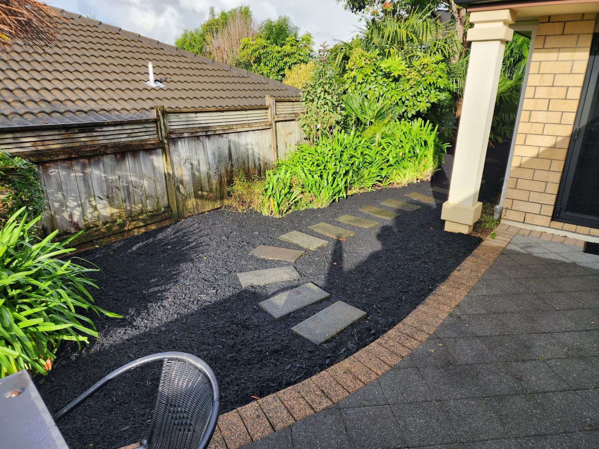 newly landscaped garden