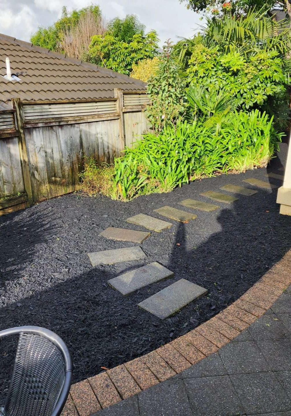 newly landscaped garden